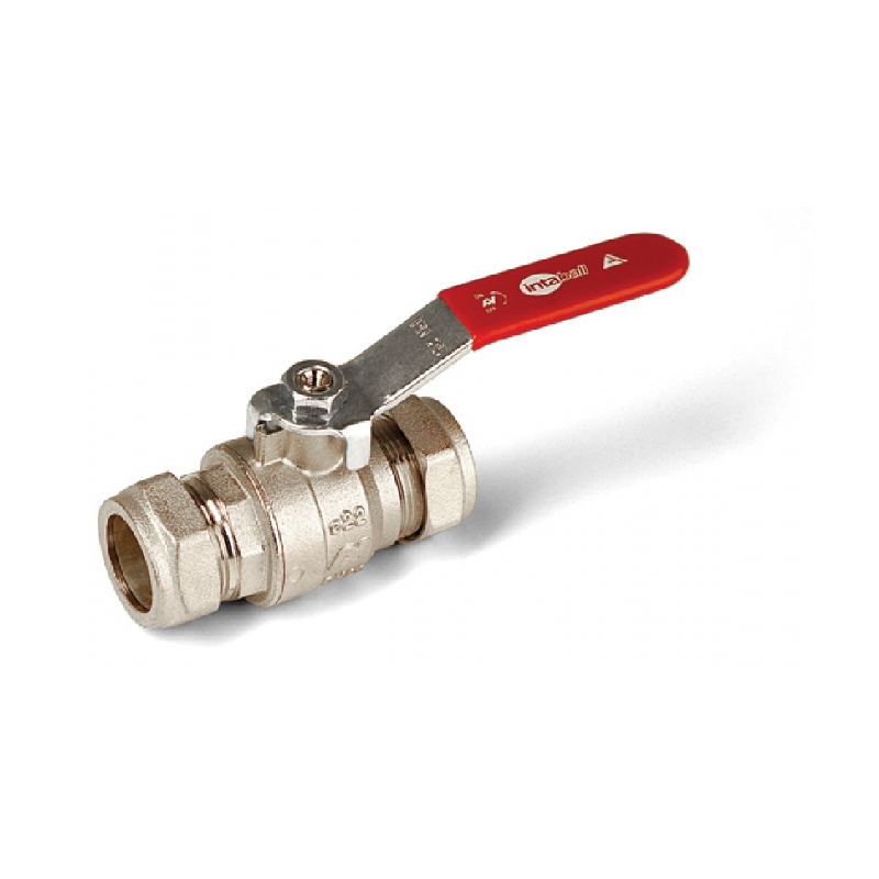 Lever Ball Valve - Red Handle 15mm