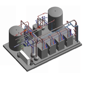 Heat Pump System 3D Rendering