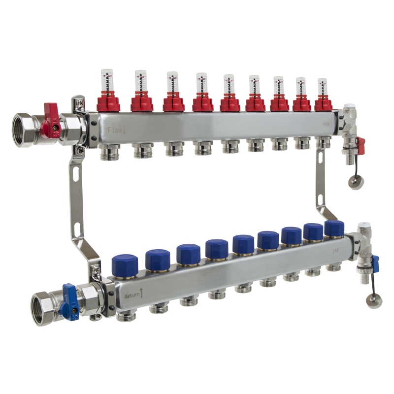 UFH Stainless Manifold 9 Port Kit