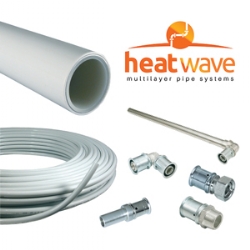 Range of multi-layer pipe and fittings from Heatwave, suitable for all manner of renewable heating installations. 