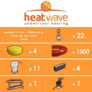 Heatwave 11 Port-1000m Mix Kit Screed and Multi Zoned System