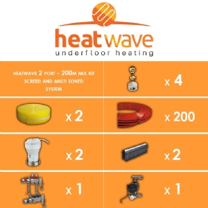 Heatwave 2 Port-200m Mix Kit Screed and Multi Zoned System