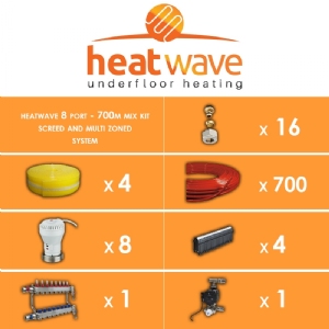 Heatwave 8 Port-700m Mix Kit Screed and Multi Zoned System