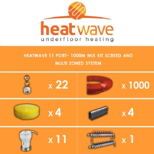 Heatwave 11 Port-1000m Kit Screed and Multi Zoned System
