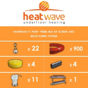 Heatwave 11 Port-900m Kit Screed and Multi Zoned System