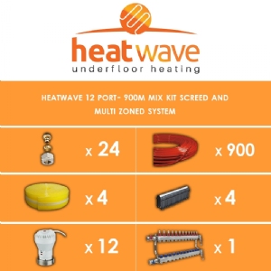 Heatwave 12 Port-900m Kit Screed and Multi Zoned System