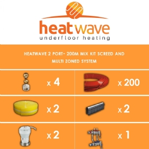 Heatwave 2 Port-200m Kit Screed and Multi Zoned System