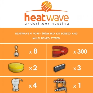 Heatwave 4 Port-300m Kit Screed and Multi Zoned System
