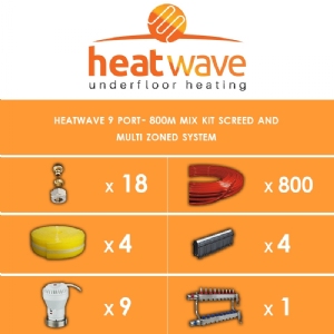 Heatwave 9 Port-800m Kit Screed and Multi Zoned System