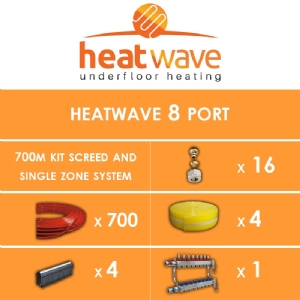 Heatwave 8 Port-700m Kit Screed and Single Zone System