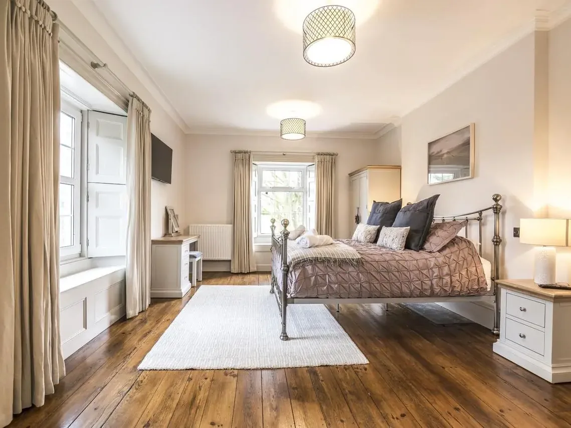 Finished bedroom at Cilrhiw Country House
