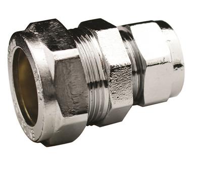 COMP 22mm x 15mm Reducing Coupling CHROME