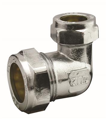 COMP 22mm x 15mm Reducing Elbow CHROME