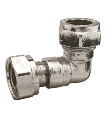 COMP 15mm x 1/2"  Bent Tap Connector CHROME