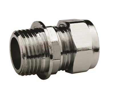 COMP 22mm x 3/4" Straight Connector MI CHROME