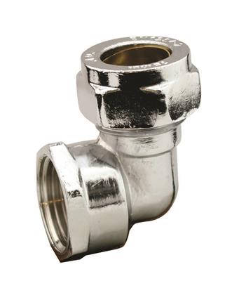 COMP 15mm x 1/2" Elbow FI CHROME