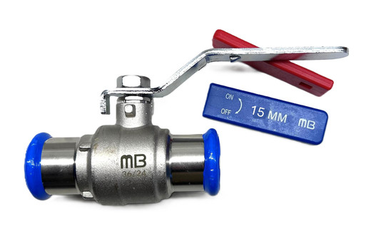 PRESSFIT 22mm Dual Handle Lever Ball Valve DZR NP