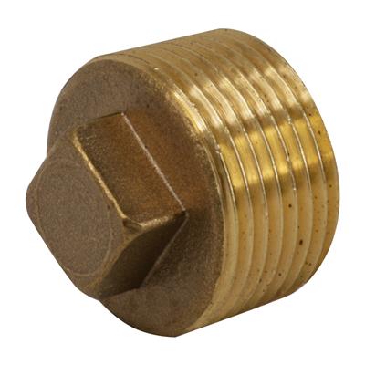 THREAD 3/4" Square Head Plug BRASS