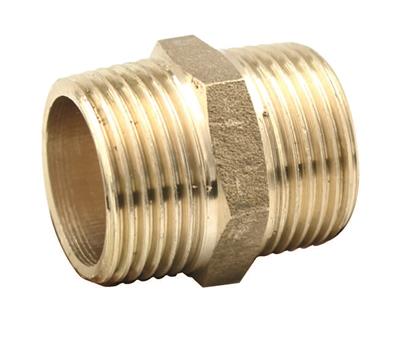 [BRHN-I] THREAD 2" Hex Nipple BRASS