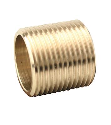THREAD 3/4" x 27mm Running Nipple BRASS